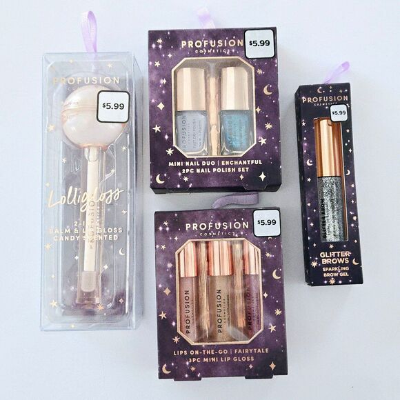 NEW Profusion Cosmetics Makeup Bundle Lot of 4 Items Sealed Starry - Picture 1 of 8